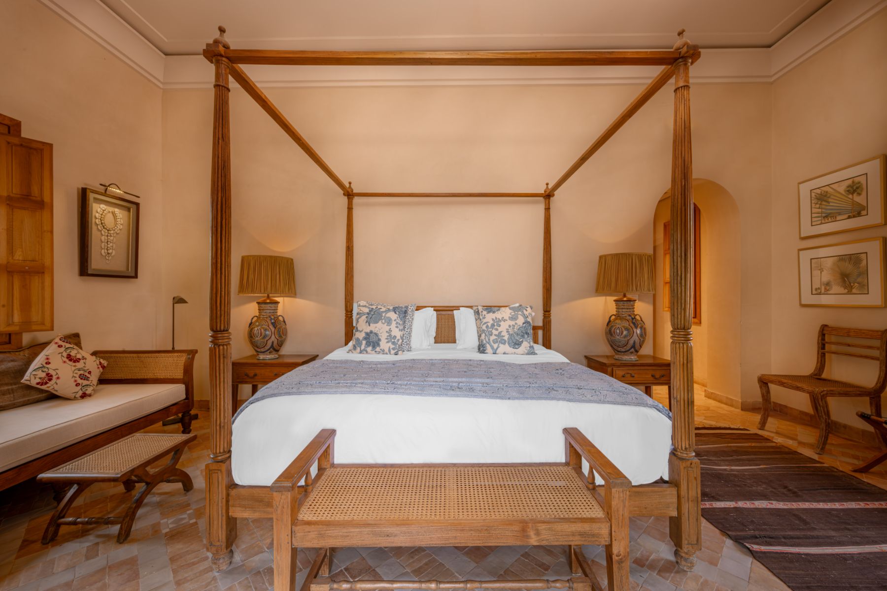 Bedroom Two at Cobalt Blue in Morocco 