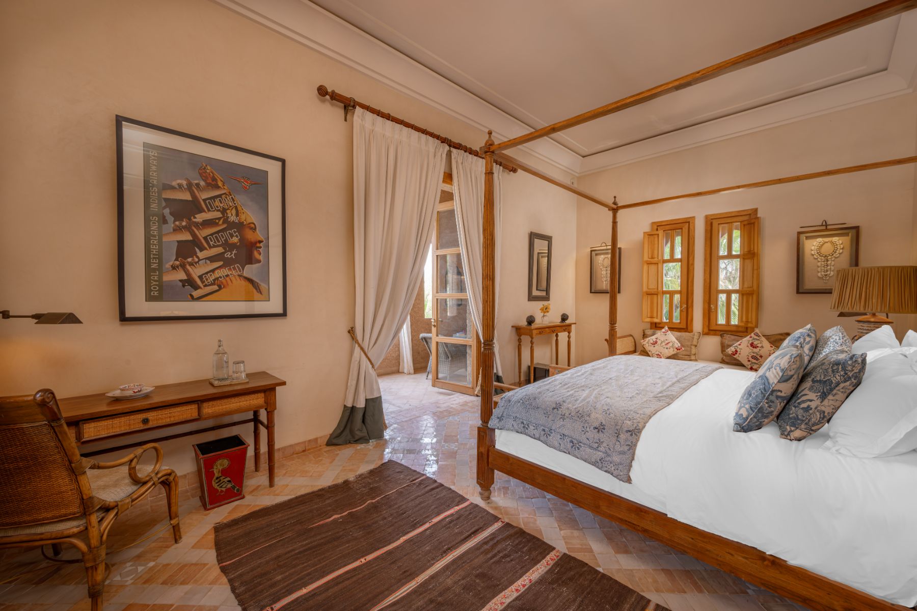 Bedroom Three at Cobalt Blue in Morocco 