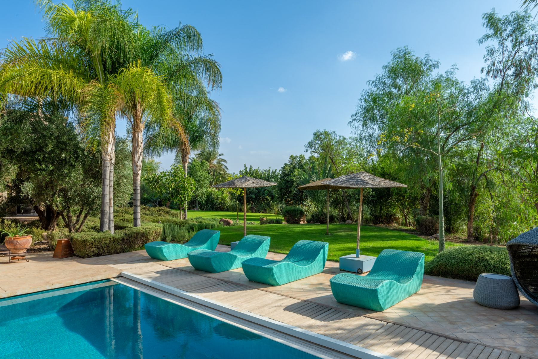 Poolside at Cobalt Blue in Morocco 