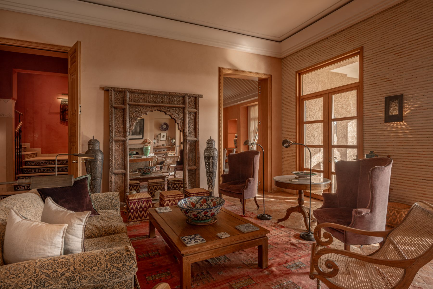 Sitting Room at Cobalt Blue in Morocco 