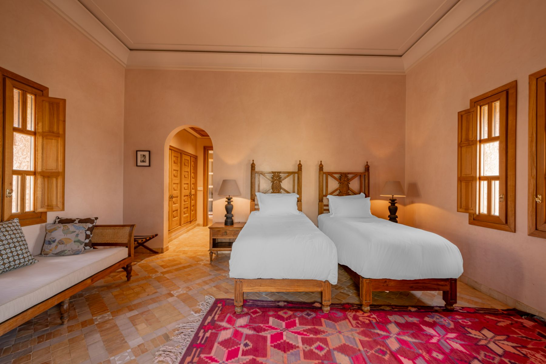 Twin Bedroom at Cobalt Blue in Morocco 