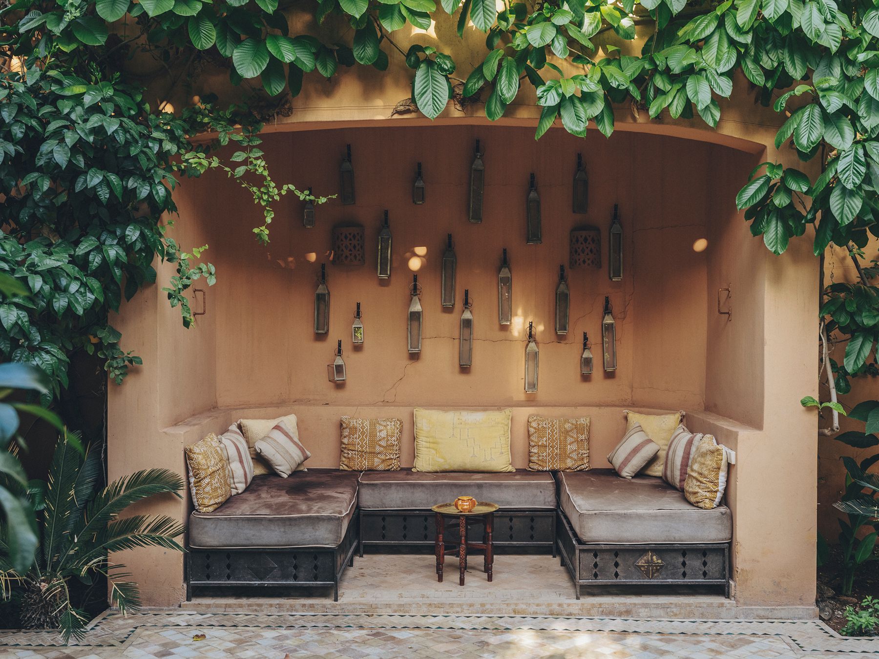 Outdoor seating at Dar Arbala