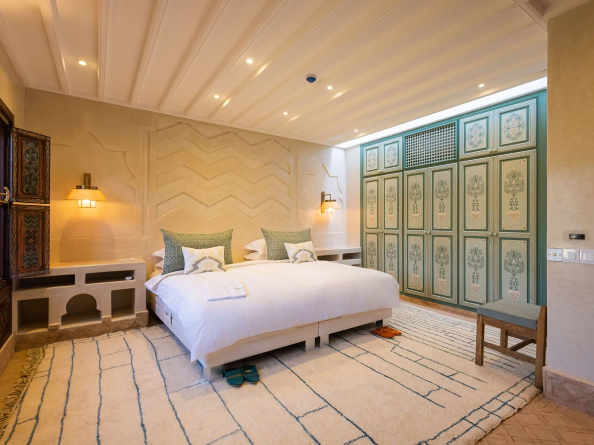 Azeer double bedroom at Villa Ezzahra in Morocco