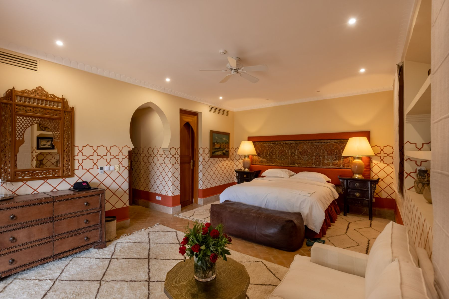 Pavilion double bedroom at Villa Ezzahra in Morocco