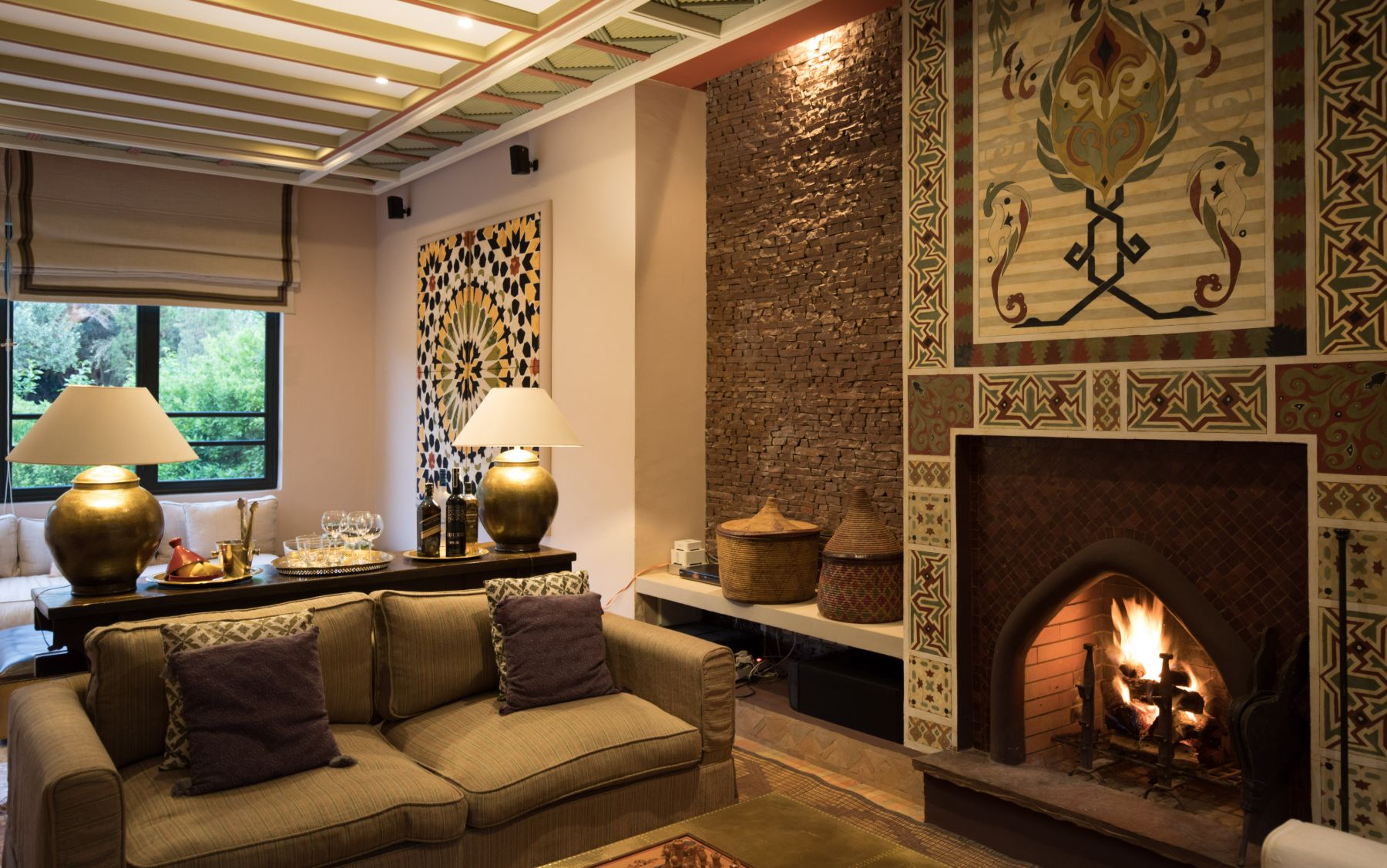 Sitting room at Villa Alkhozama in Morocco