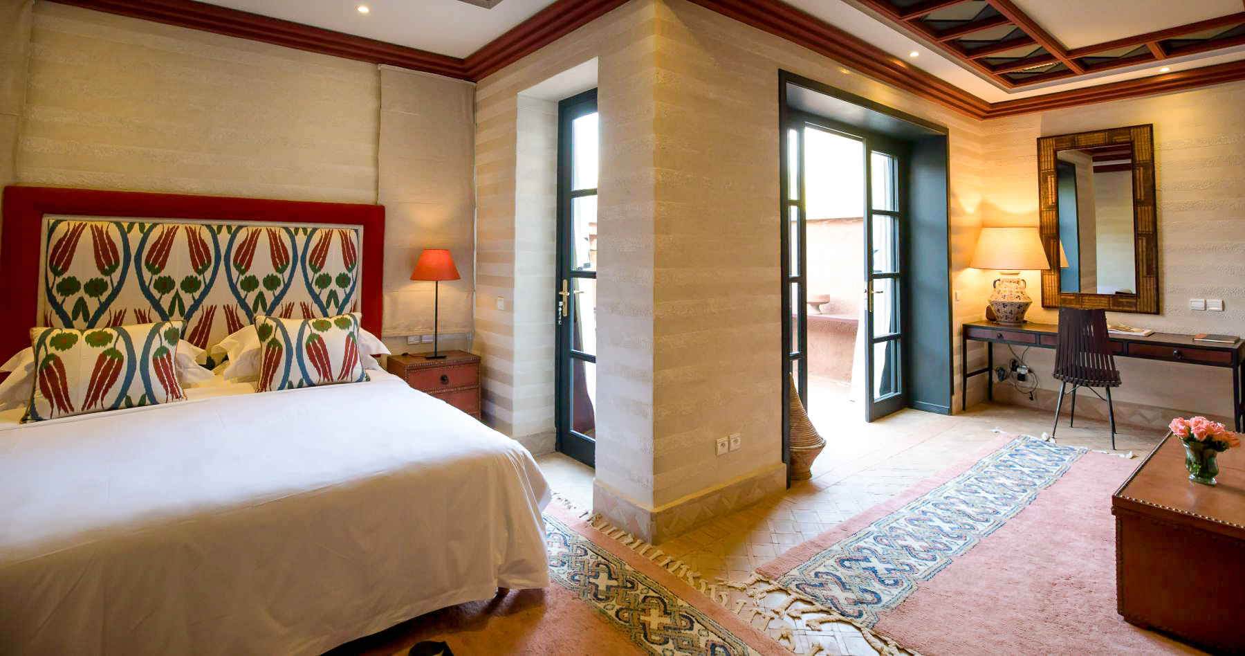 Double bedroom at Villa Azzaytouna in Morocco