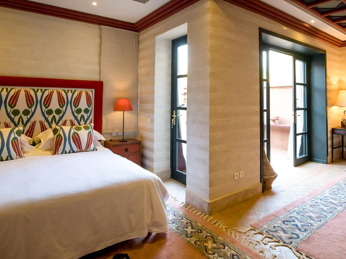 Double bedroom at Villa Azzaytouna in Morocco
