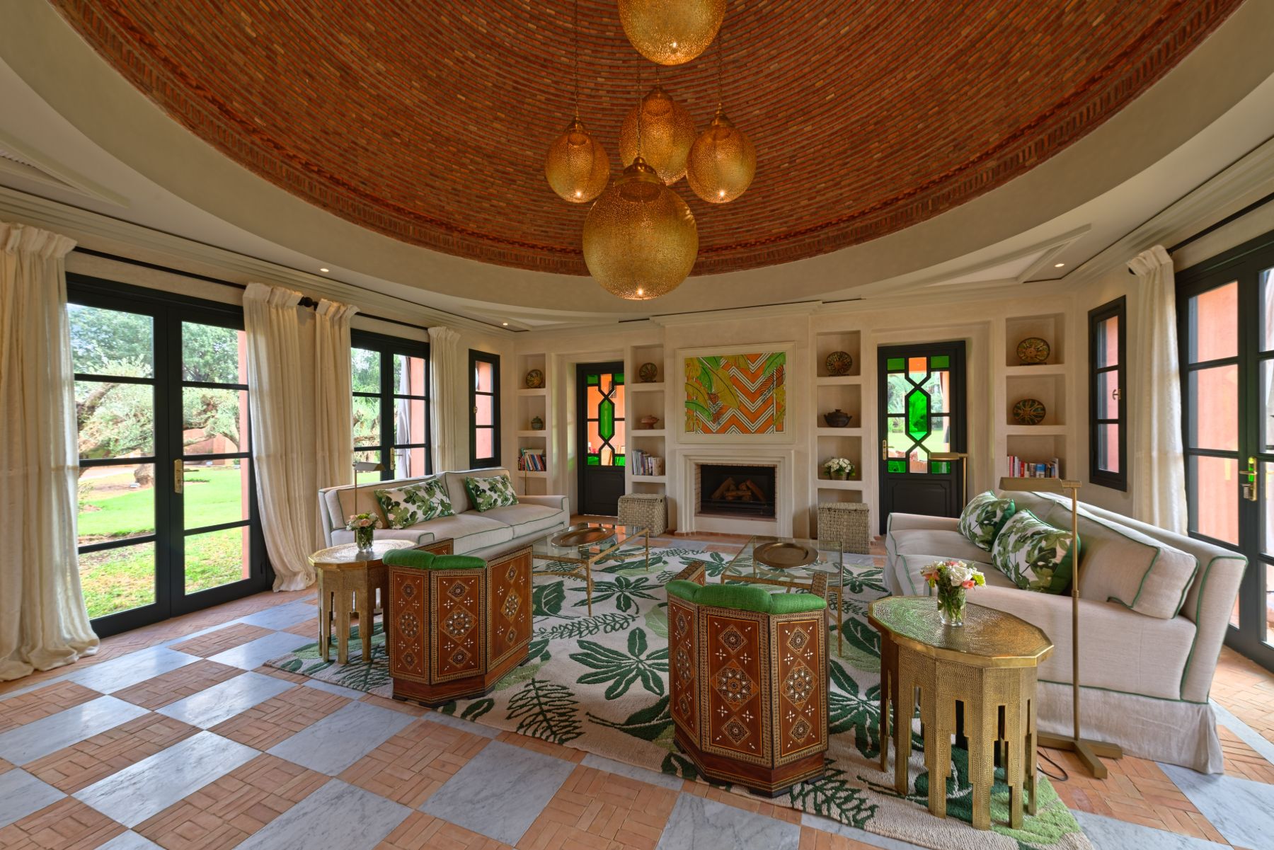 Living room at Villa Azzaytouna in Morocco