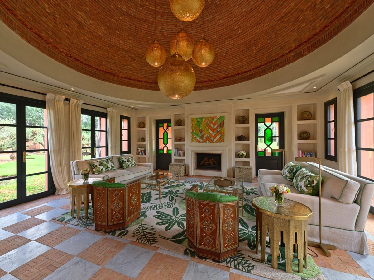 Living room at Villa Azzaytouna in Morocco