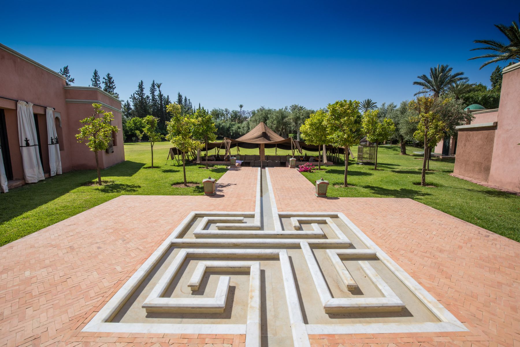 Water maze at Villa Azzaytouna in Morocco