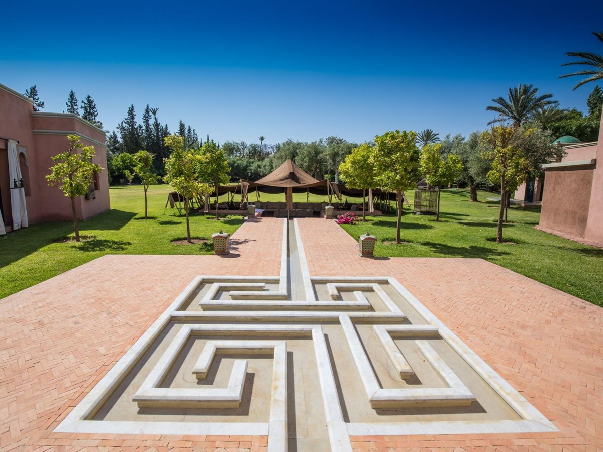 Water maze at Villa Azzaytouna in Morocco