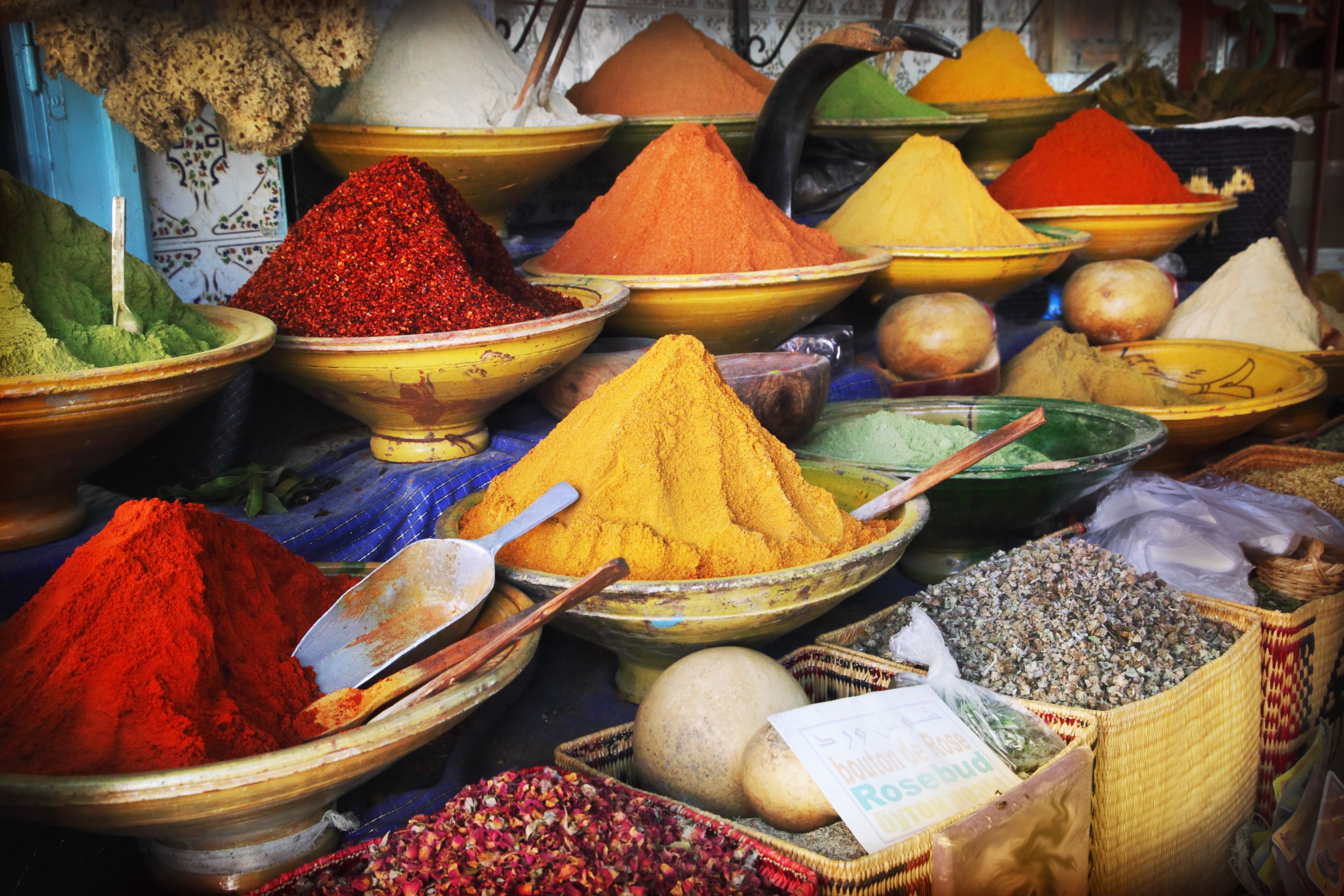 Spice markets of Morocco