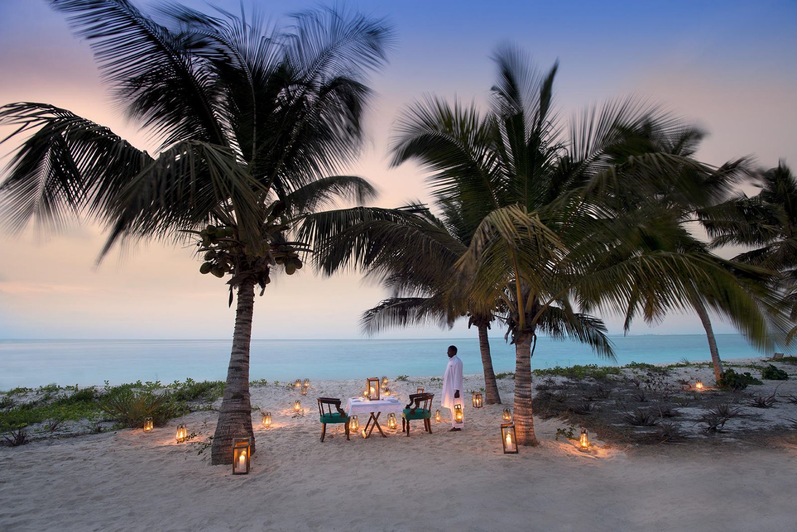 Alfresco dining on the beach at &Beyond Benguerra Island in Mozambique