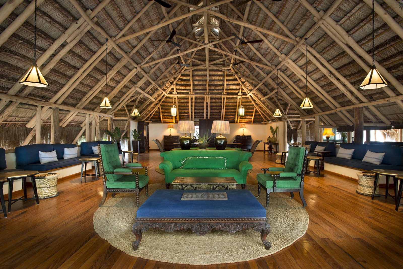 Lounge area at &Beyond Benguerra Island in Mozambique