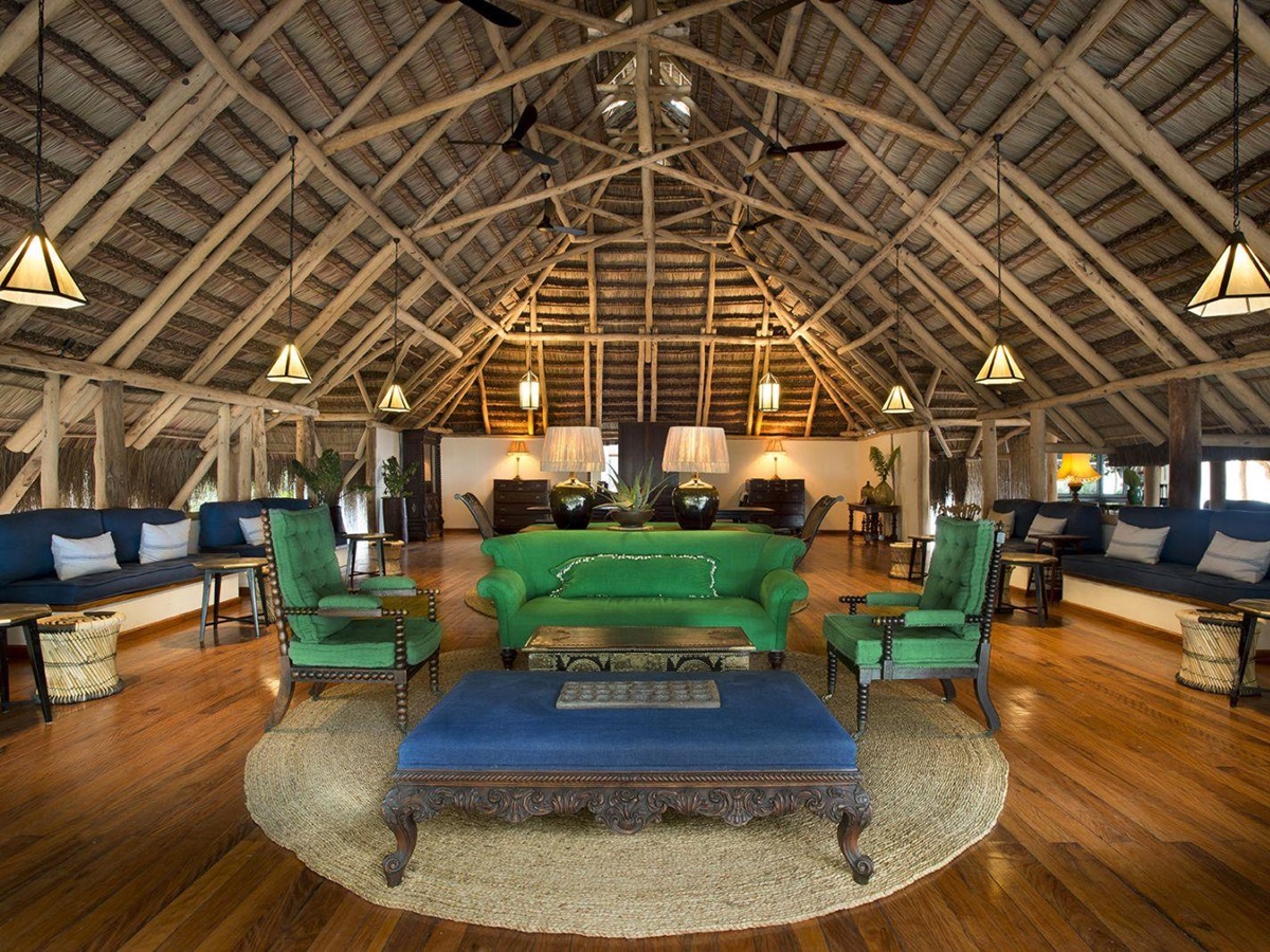 Lounge area at &Beyond Benguerra Island in Mozambique