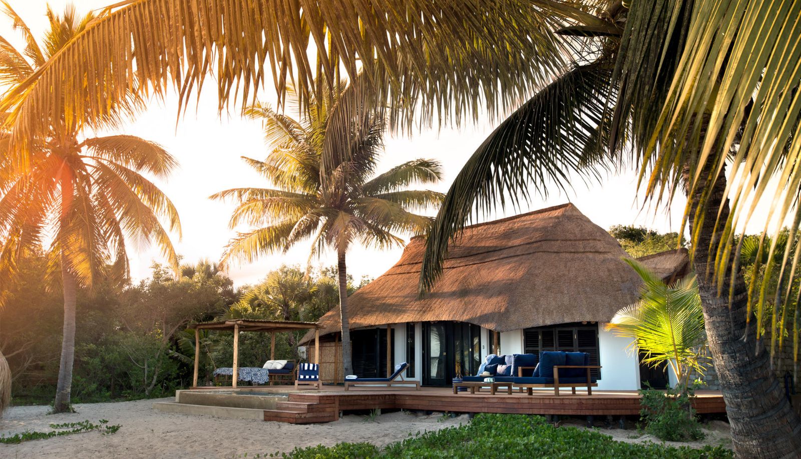 Exterior guest suite at &Beyond Benguerra Island in Mozambique
