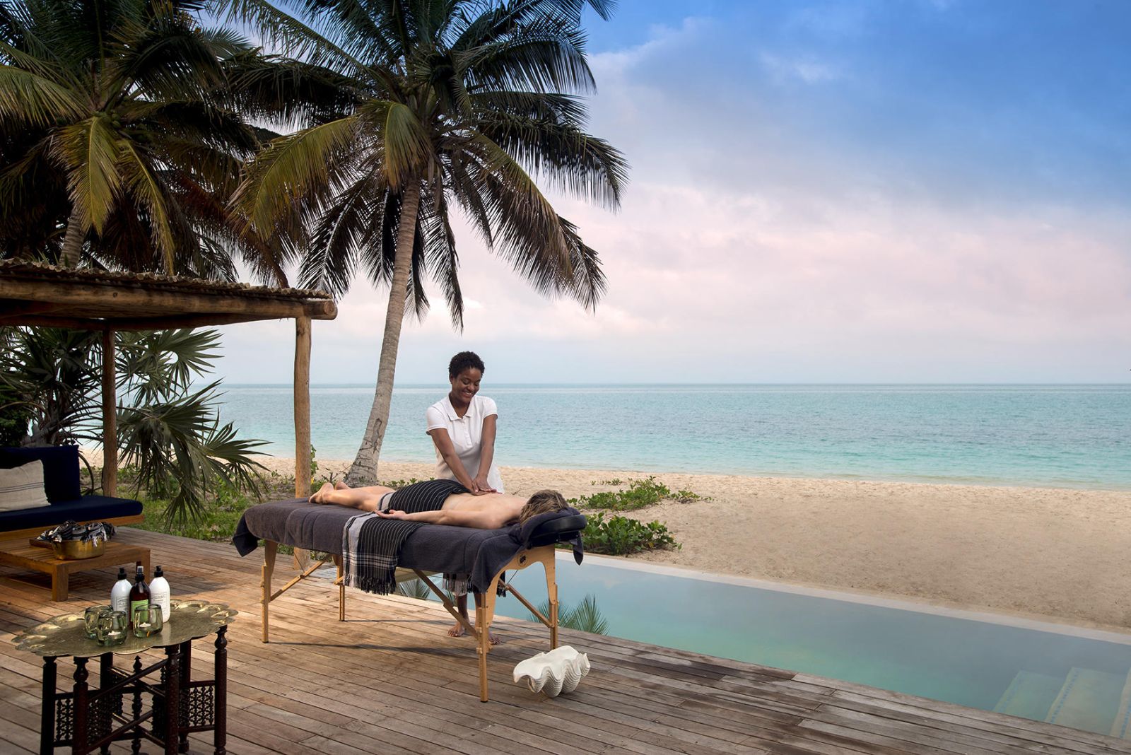 Beach spa treatment at &Beyond Benguerra Island in Mozambique