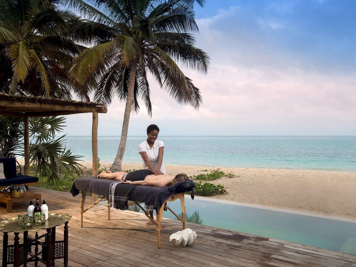Beach spa treatment at &Beyond Benguerra Island in Mozambique