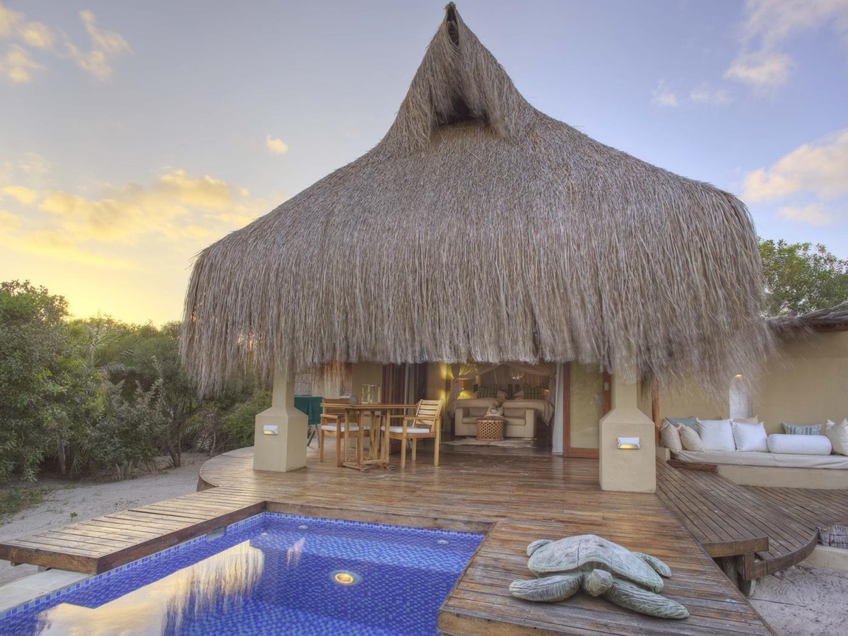 Beach villa with pool at Azura Benguerra, Mozambique
