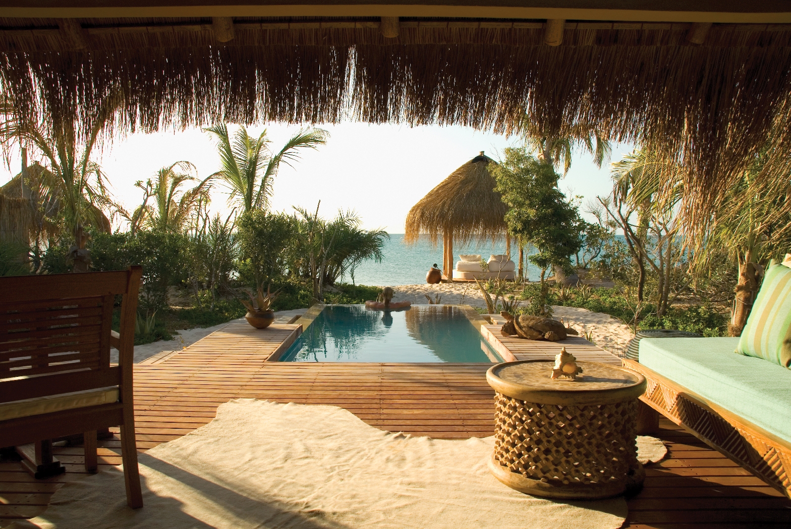the plunge pool of a villa of Azura Benguerra, Mozambique