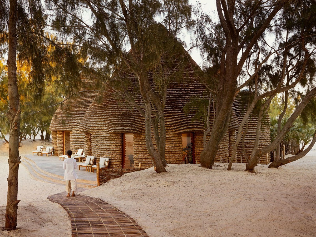 Gym exterior at Kisawa Sanctuary on the southern tip of Benguerra Island in Mozambique