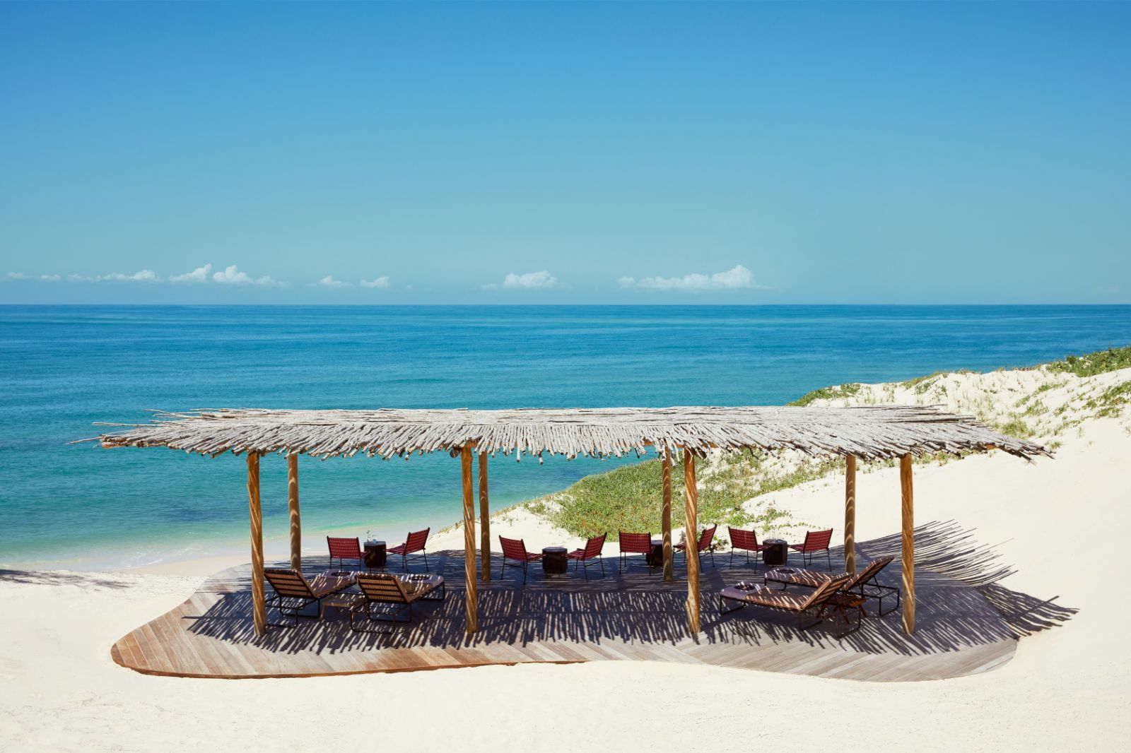 Ocean Mussassa cafe at Kisawa Sanctuary on the southern tip of Benguerra Island in Mozambique