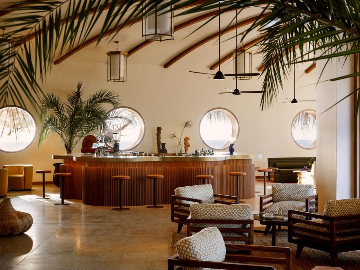 Terrace interior at Kisawa Sanctuary on the southern tip of Benguerra Island in Mozambique