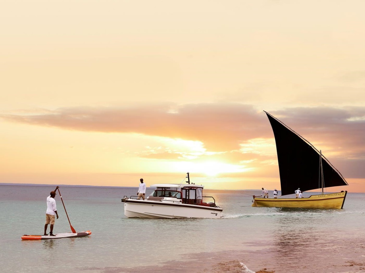 Water sports at Kisawa Sanctuary on the southern tip of Benguerra Island in Mozambique