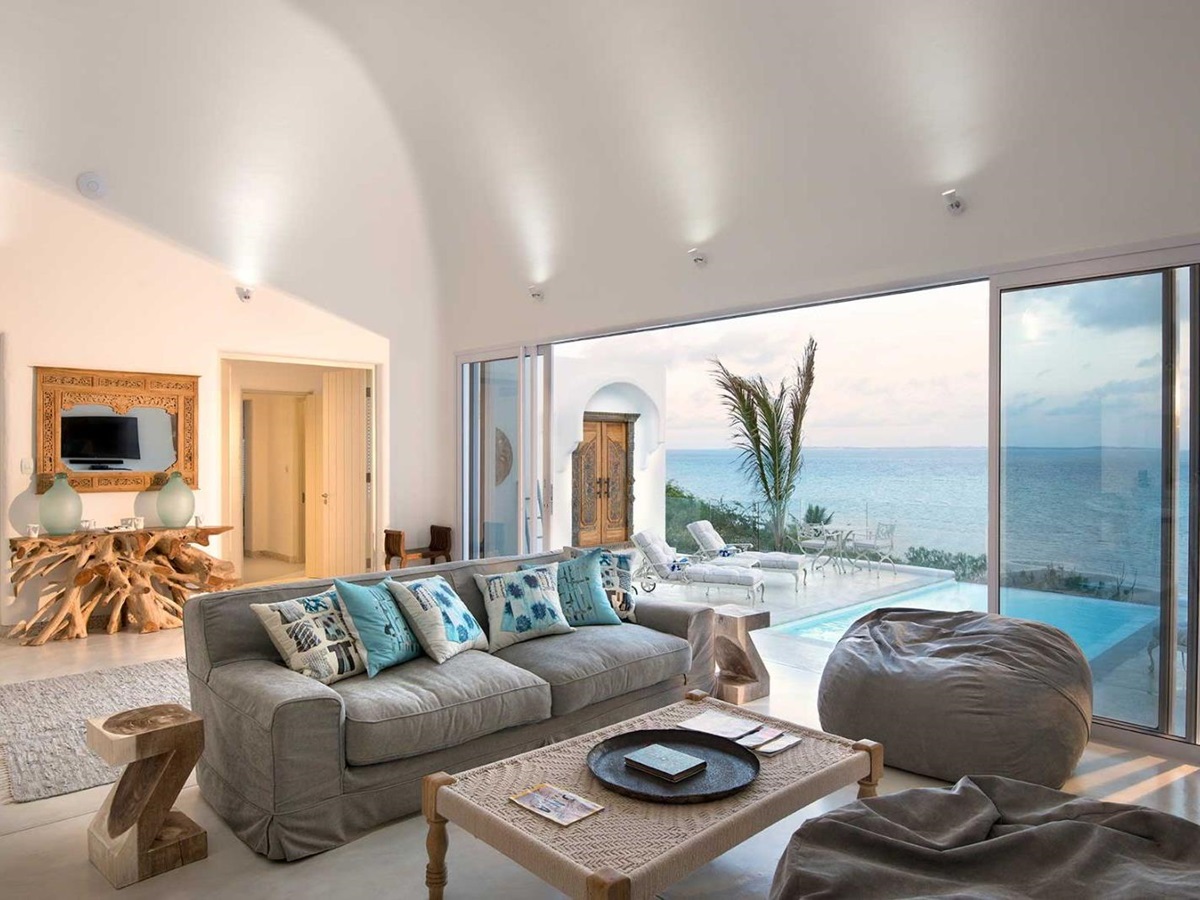 Suite lounge area at Santorin resort on Mozambique's south coast