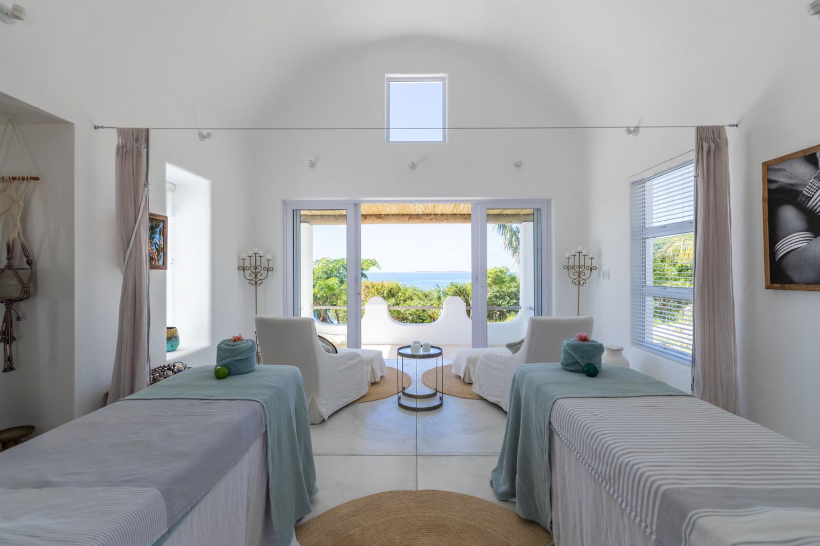 SPa beds at Santorin resort on Mozambique's south coast