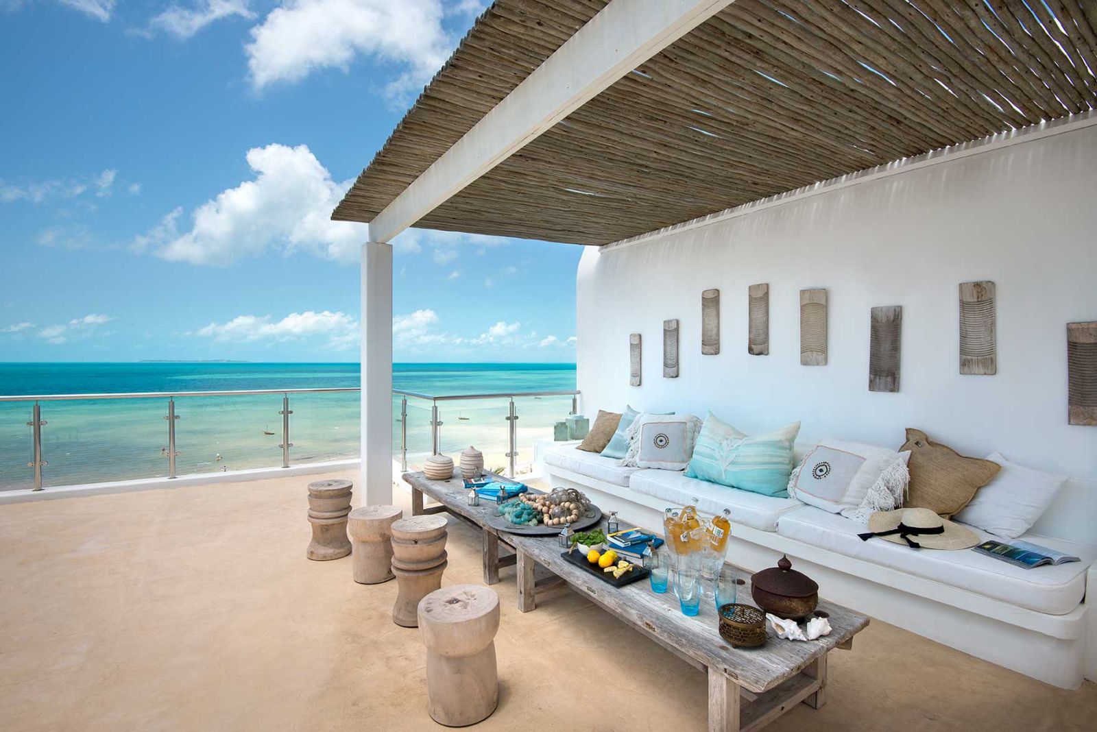 Sunset Patio at Santorin resort on Mozambique's south coast