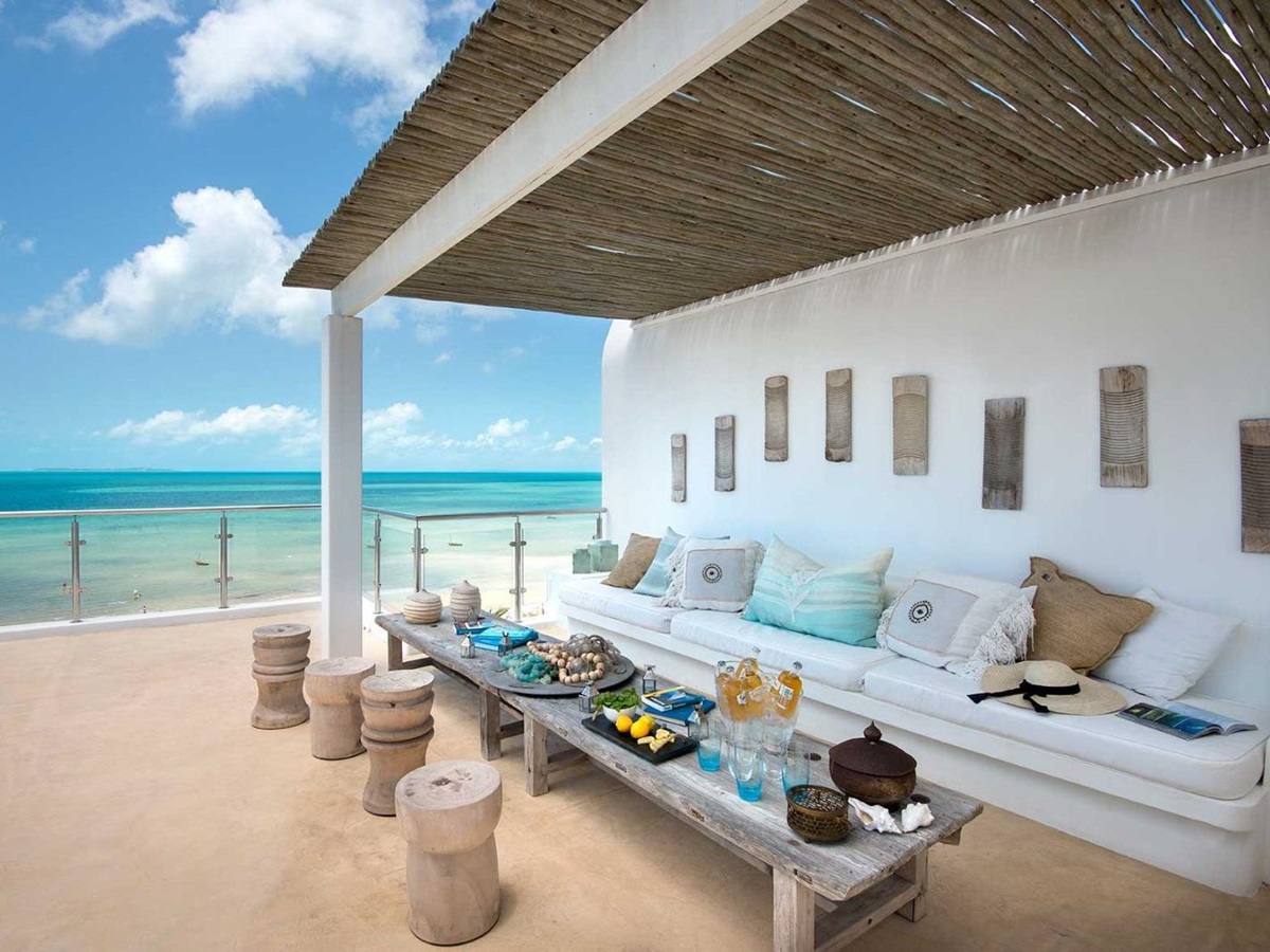 Sunset Patio at Santorin resort on Mozambique's south coast