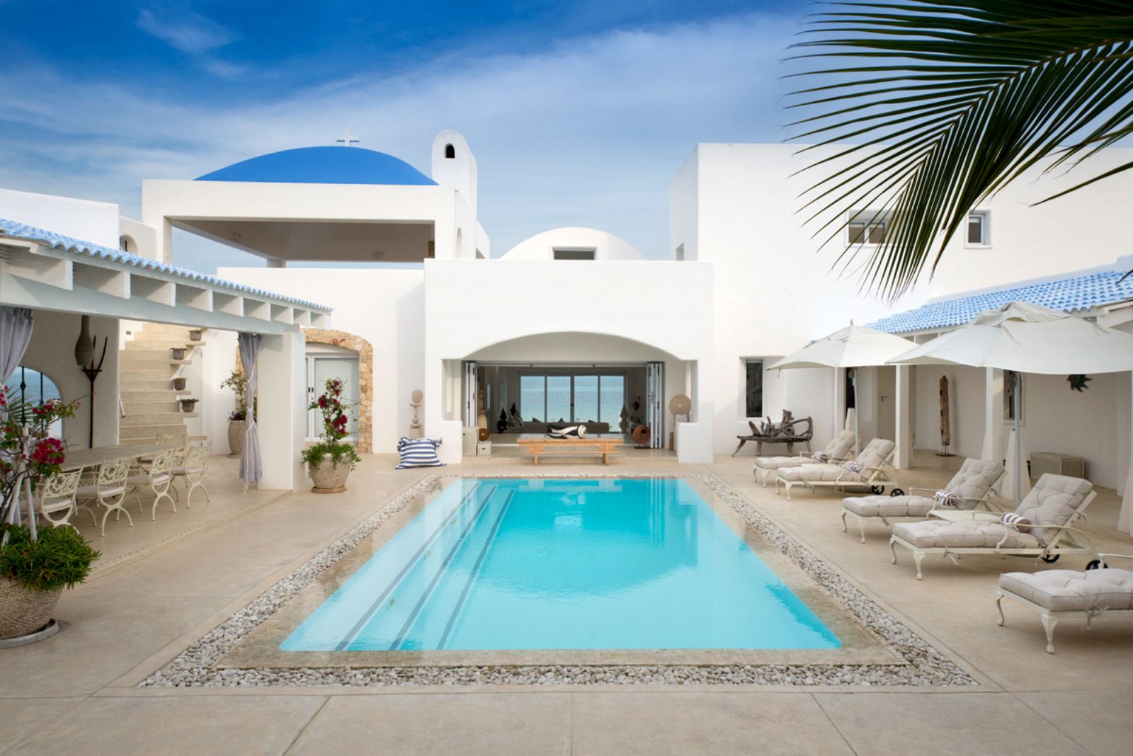 Main pool at Santorin resort on Mozambique's south coast