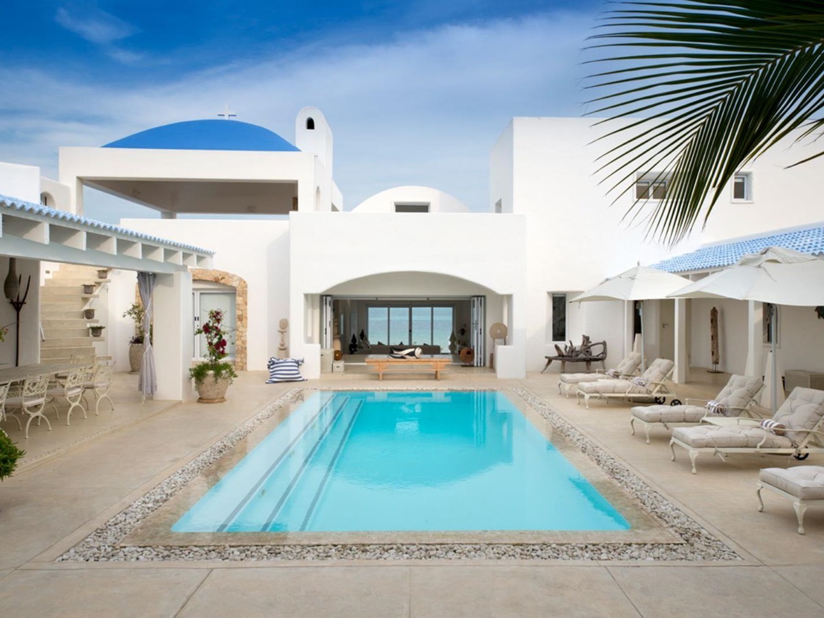 Main pool at Santorin resort on Mozambique's south coast