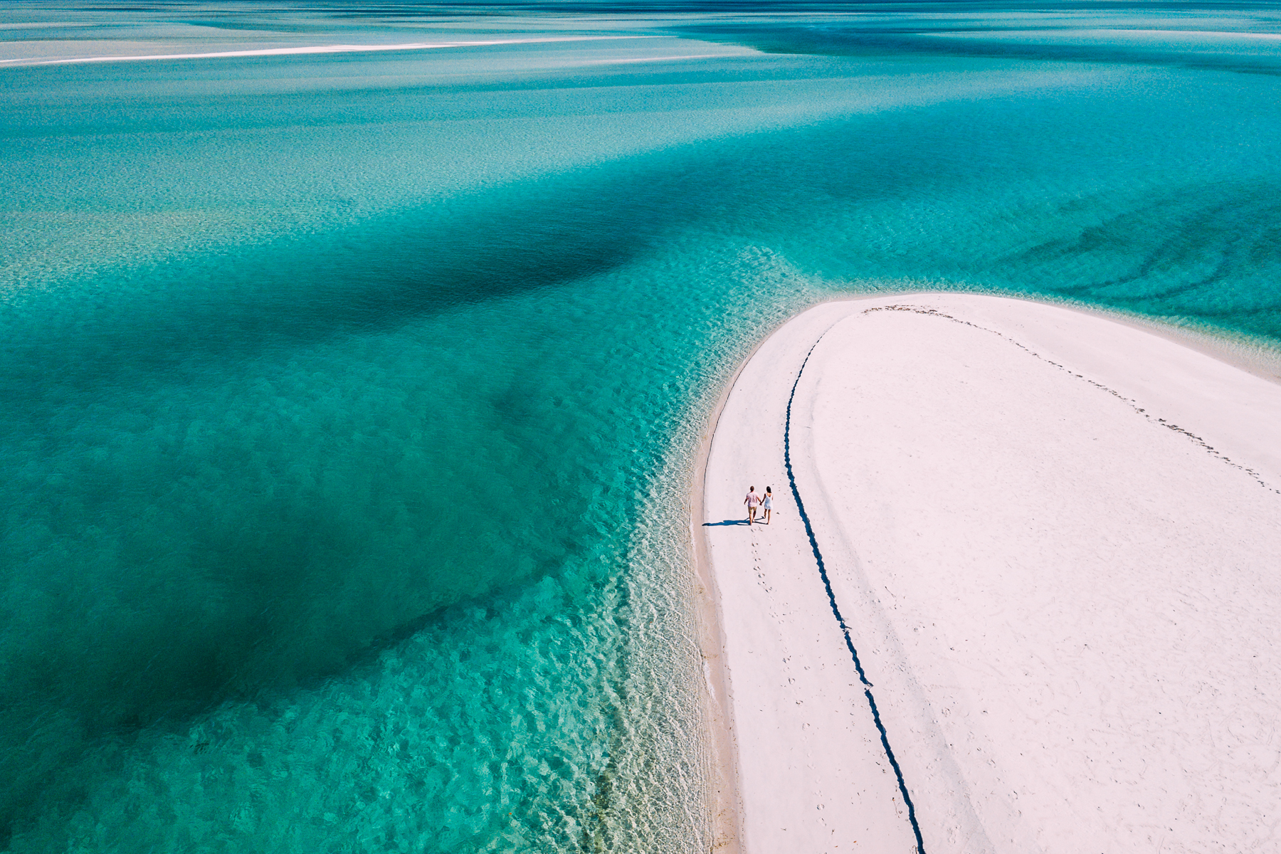 Beach walk from Santorini luxury resort in Mozambique