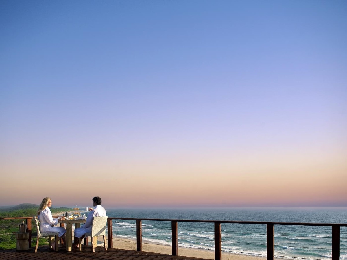 A candle lit dinner at White Pearl, Mozambique