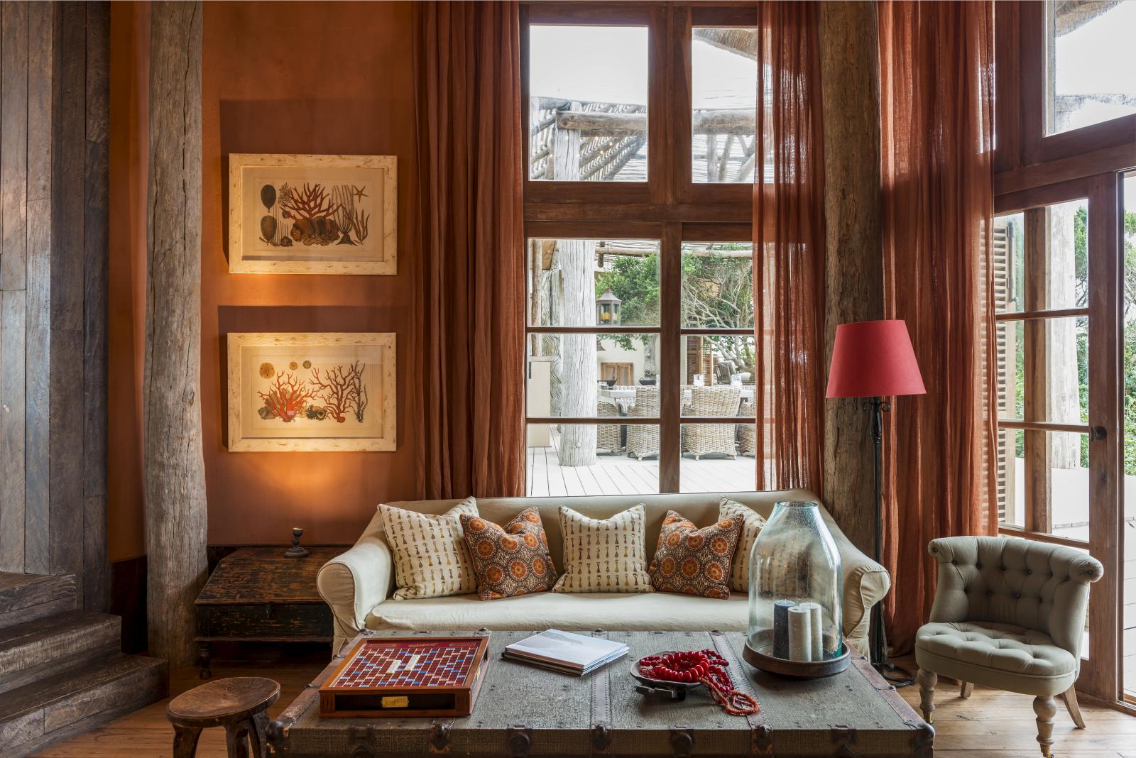 living room at luxury villa Colina Verde in Mozambique, Africa