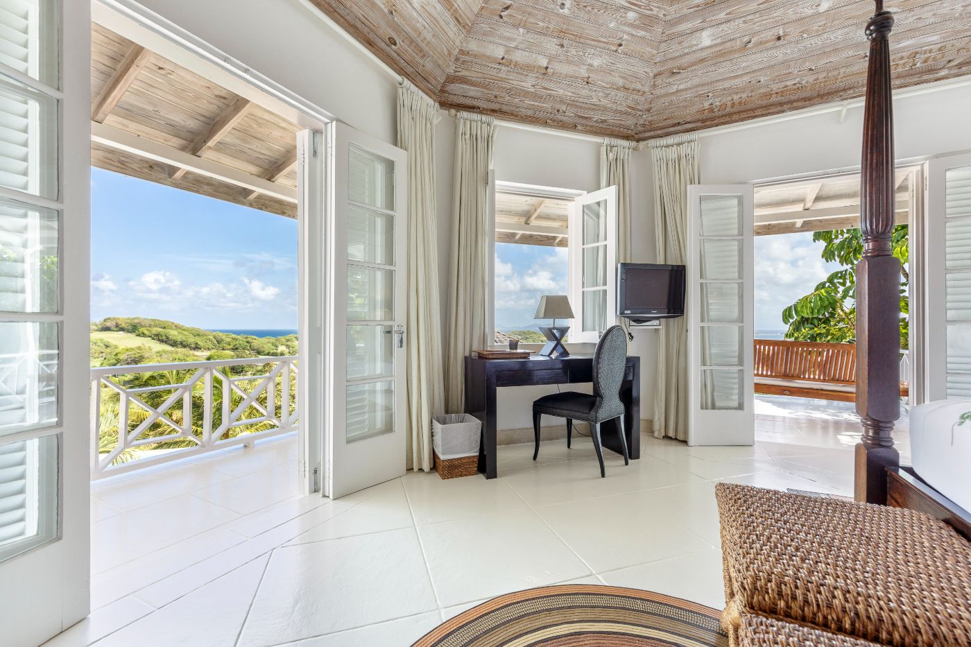 Bedroom with garden views at Callaloo