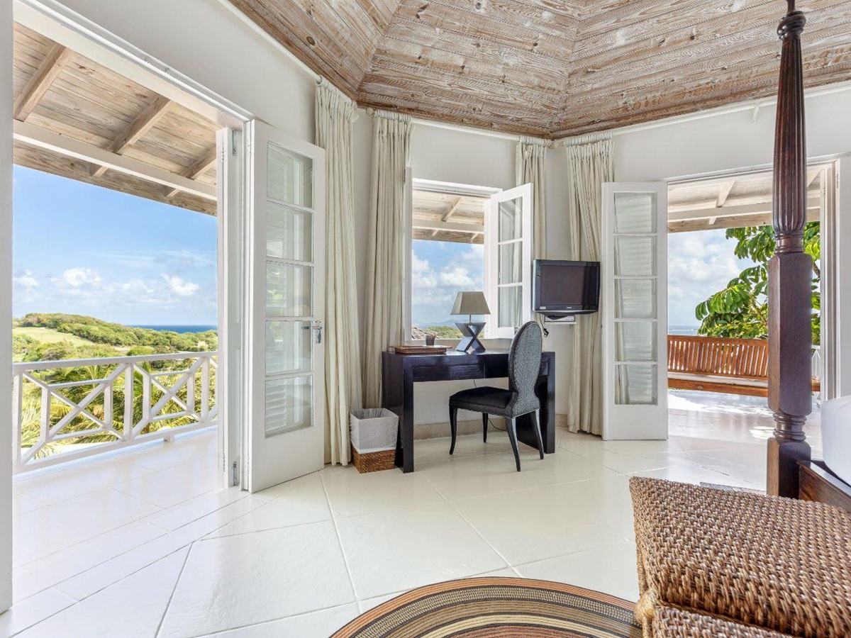 Bedroom with garden views at Callaloo