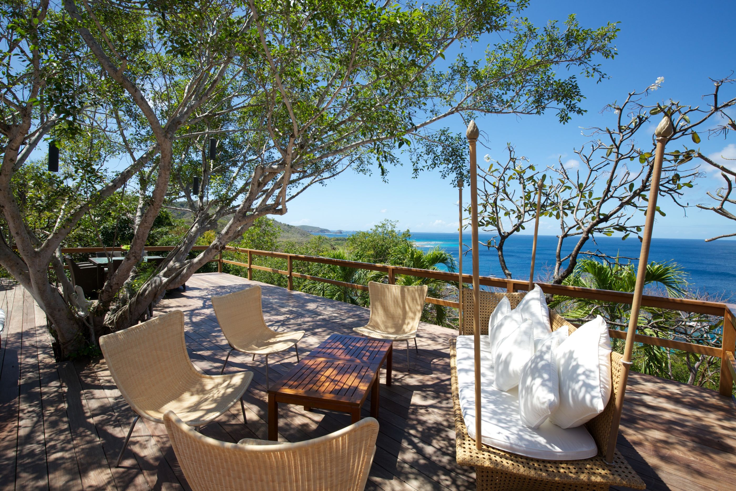 Outdoor sitting area at Casa Dalla Valle, Mustiqe