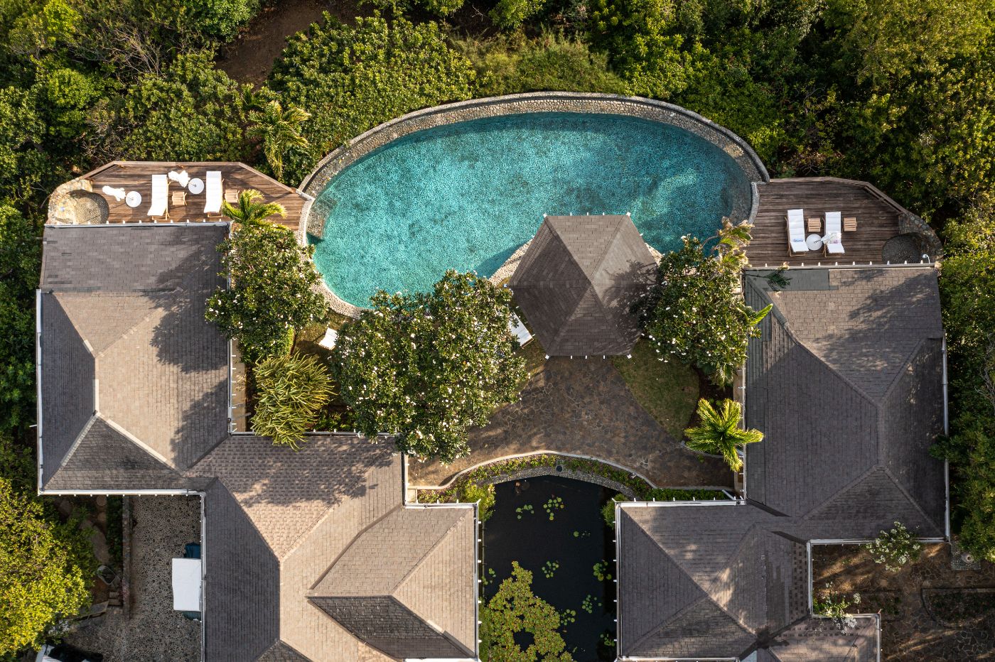 Aerial View of Emerald Hill in Mustique