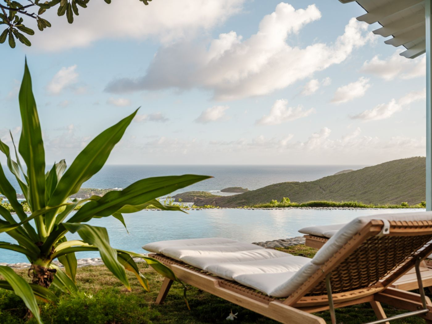 Poolside at Emerald Hill in Mustique