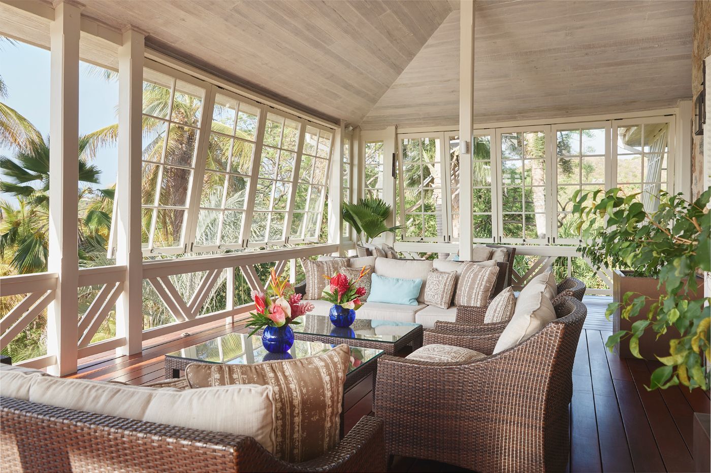 Outdoor Seating at Fisher House in Mustique