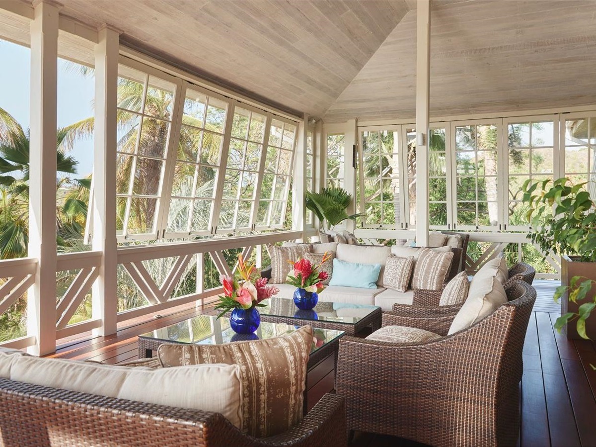 Outdoor Seating at Fisher House in Mustique