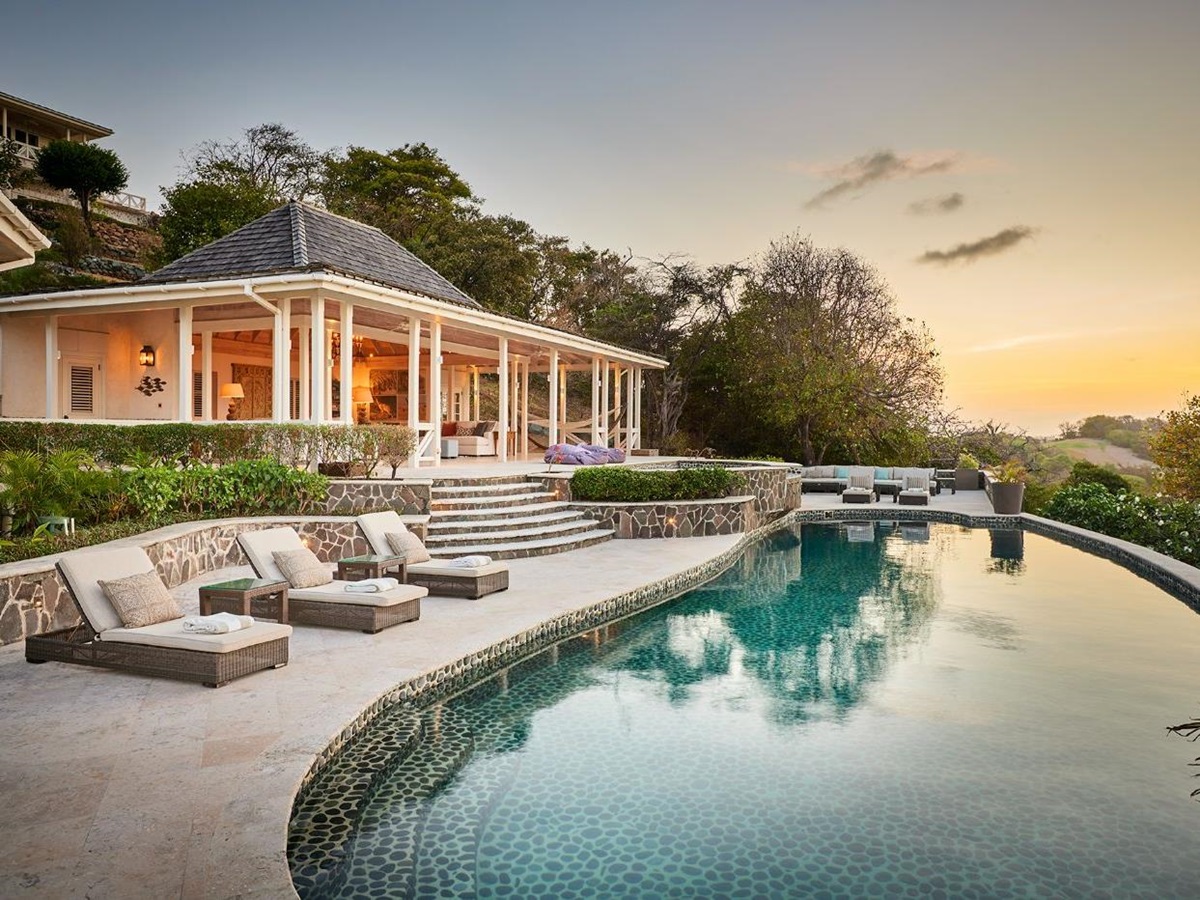 Pool View at Fisher House in Mustique