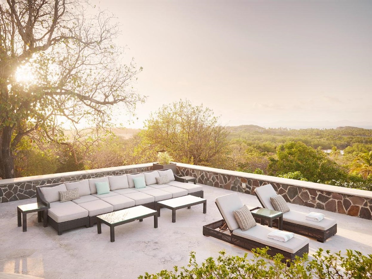 Terrace at Fisher House in Mustique