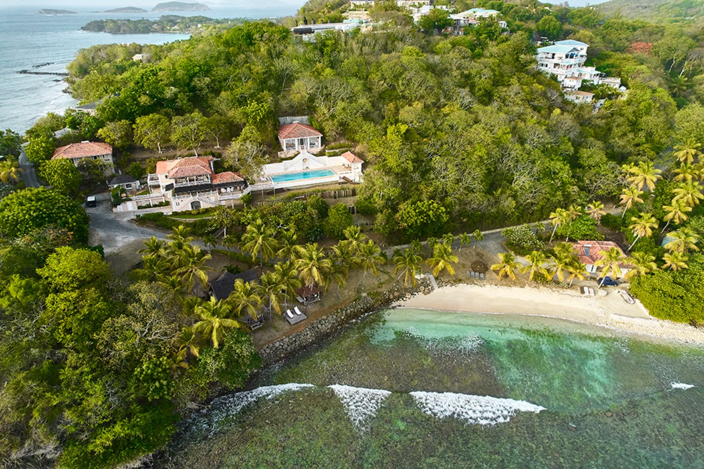 Beach at Messelia in Mustique