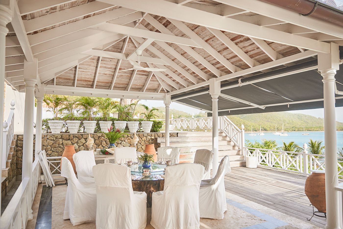 Outdoor dining Messellia in Mustique