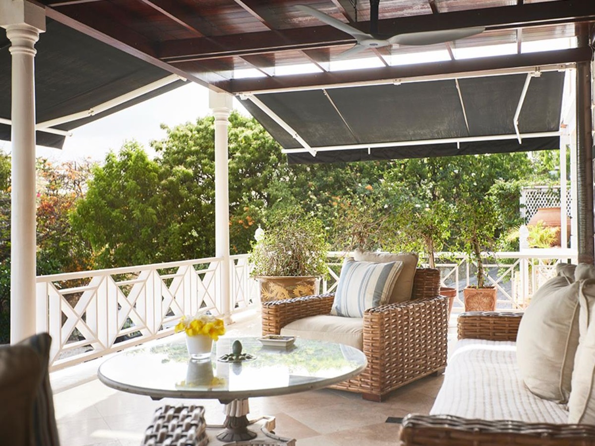 Terrace at Messellia in Mustique