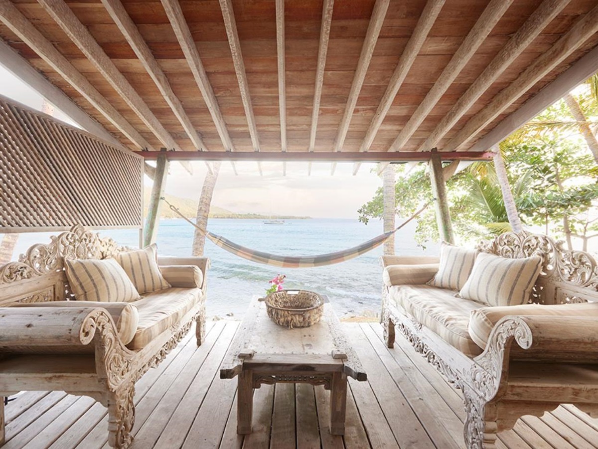 Outdoor living at Messellia in Mustique